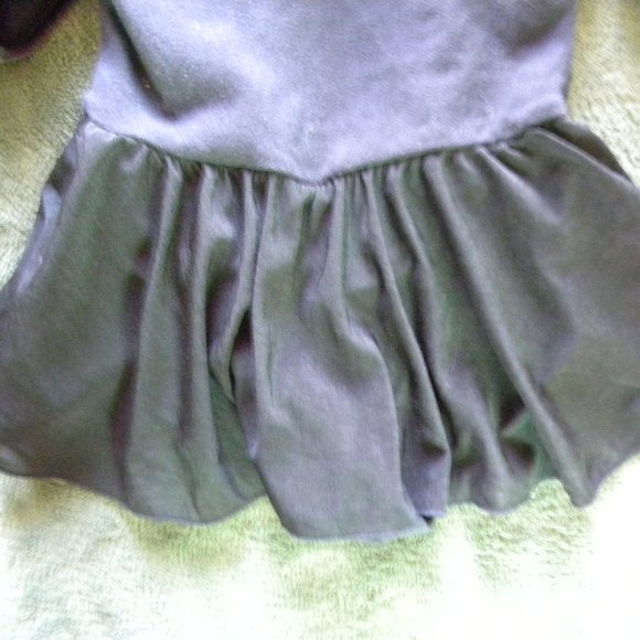 XS One Piece Long Sleeve Skirted Black Leotard - Picture 3 of 5